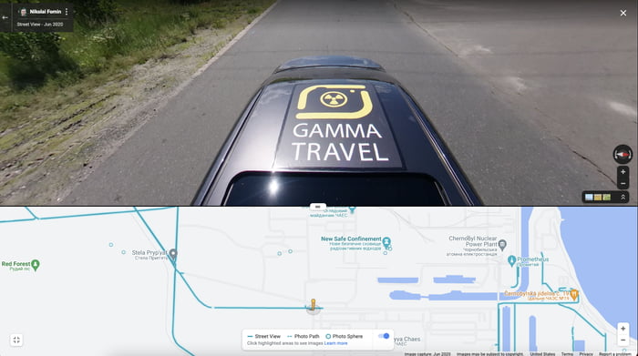 Google Street View at Chernobyl rides on top of a car called Gamma ...