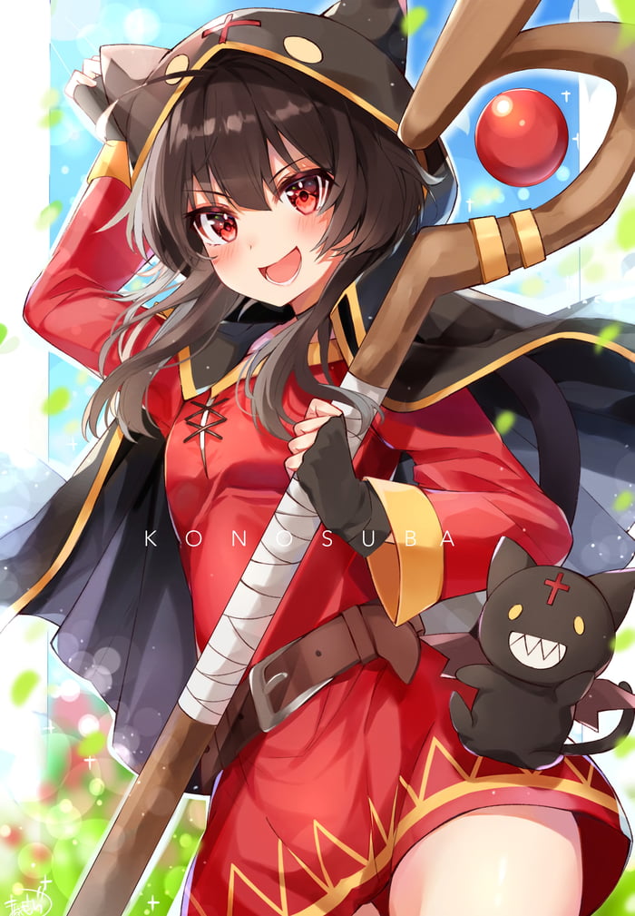 Megumin in a Chomusuke hoodie - Anime & Manga.