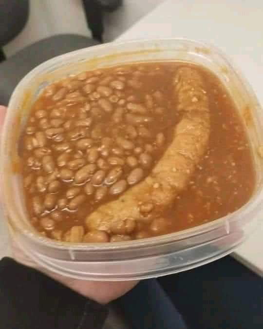 Some beans with sausage for lunch 😋 - 9GAG