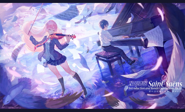 Resultado de imagem para shigatsu wa kimi no uso wallpapers