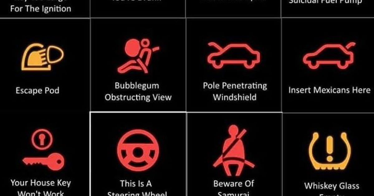 I wonder why my car has a helicopter light on - 9GAG