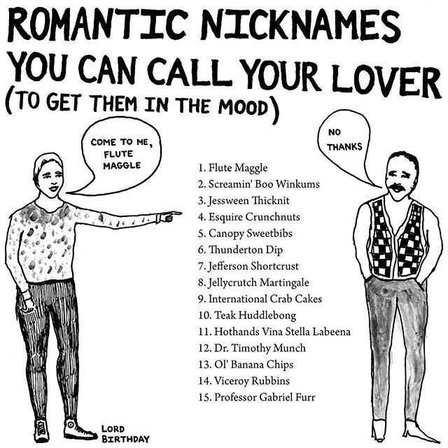 Romantic nicknames for your imaginary Lover - 9GAG