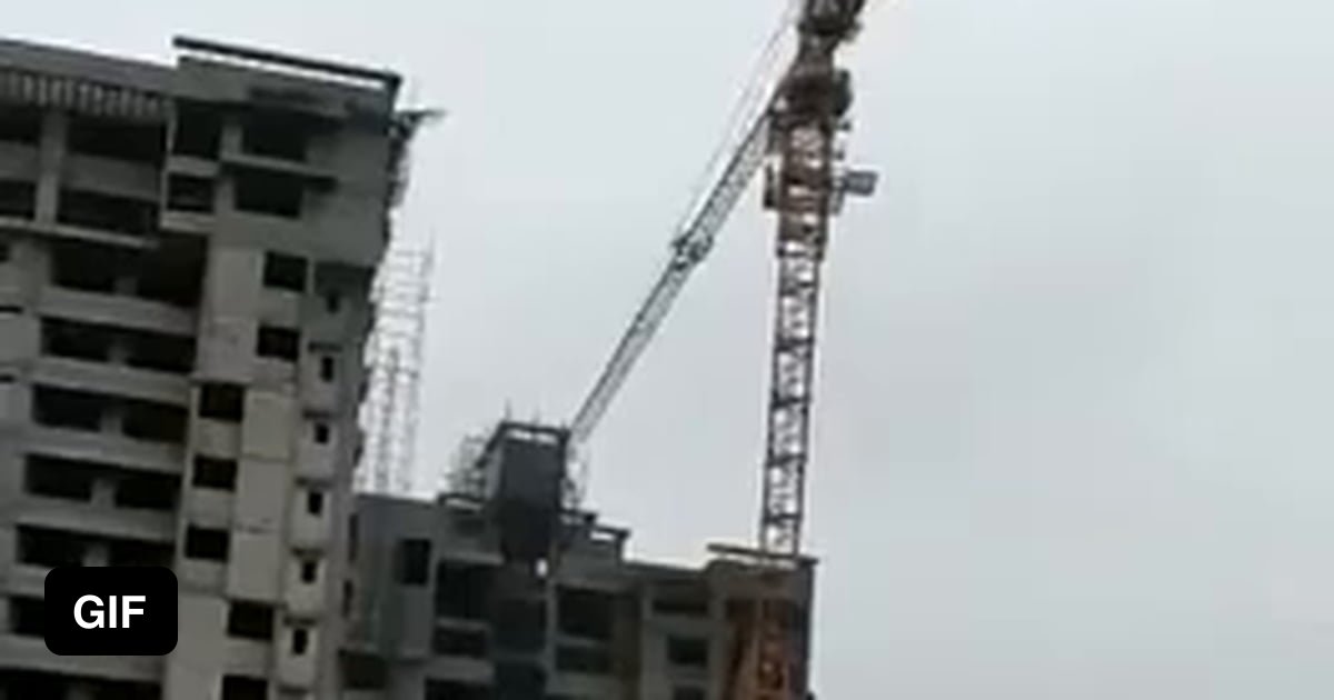 This crane falling... 9GAG