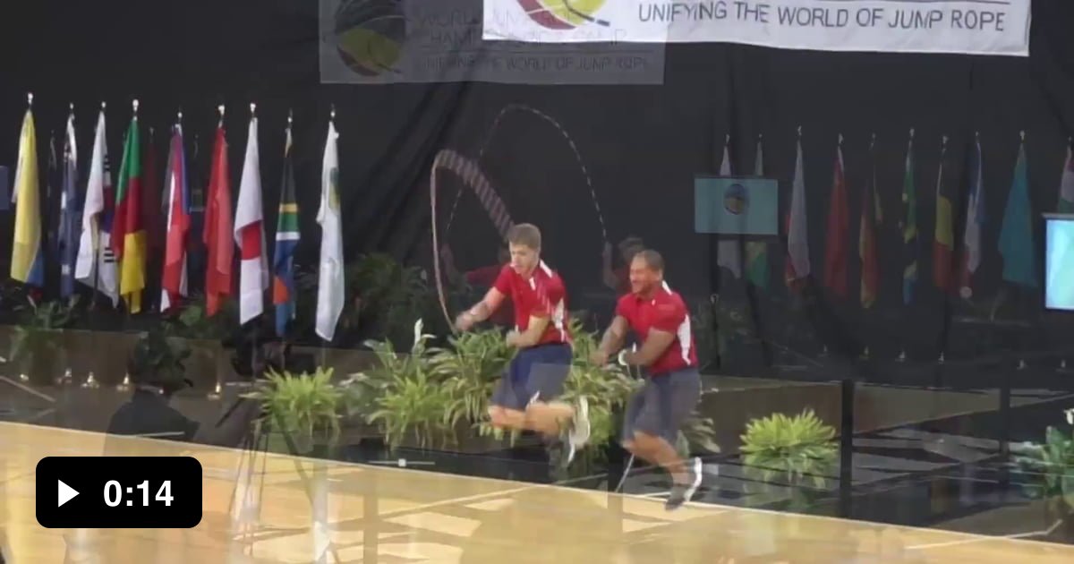 Interlocked jump rope event at the World Jump Rope Championship 2018 - 9GAG