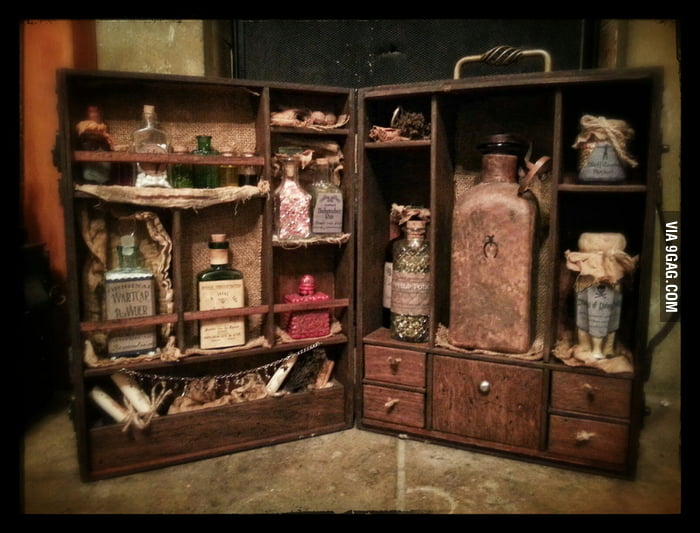 My Daughter Loves Harry Potter So I Built Her This Potions Cabinet