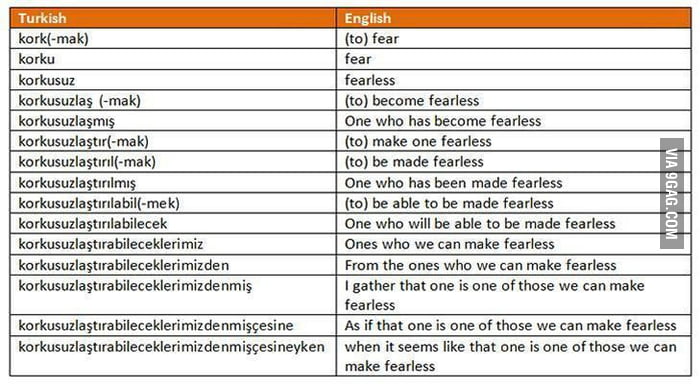 Just An Example Of How Turkish Grammar Works ...