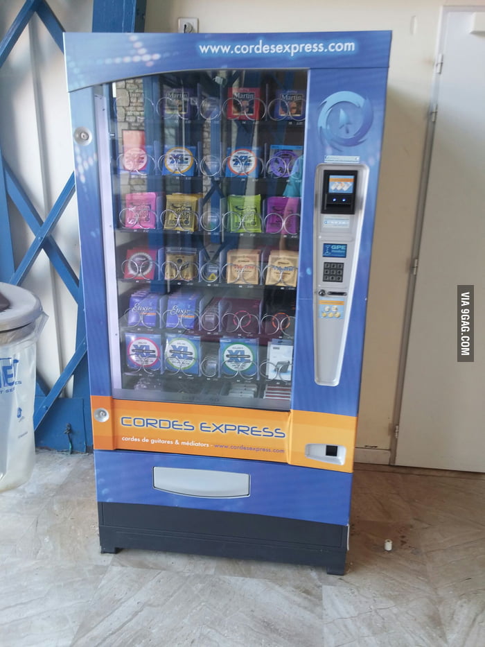 A guitar strings vending machine 9GAG