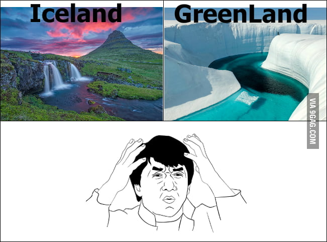 Iceland VS Greenland - 9GAG