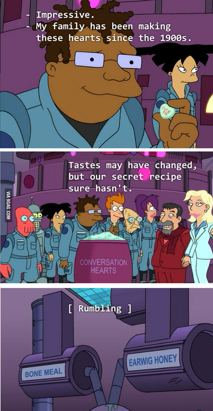 Futurama Candy Hearts Ingredients