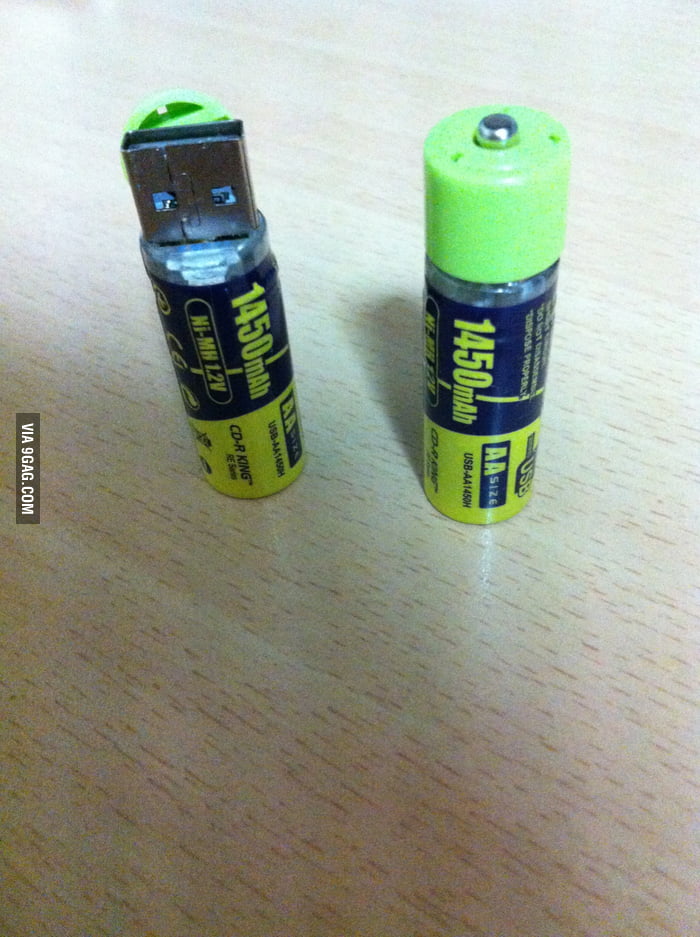 USB rechargeable batteries - 9GAG