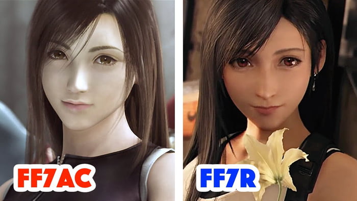 Personally speaking, Final Fantasy Advent Children Tifa Lockhart looks more  realistic than Final Fantasy 7 Remake! I know the 7 Remake is supposed to  be a younger Tifa, but I'll be honest