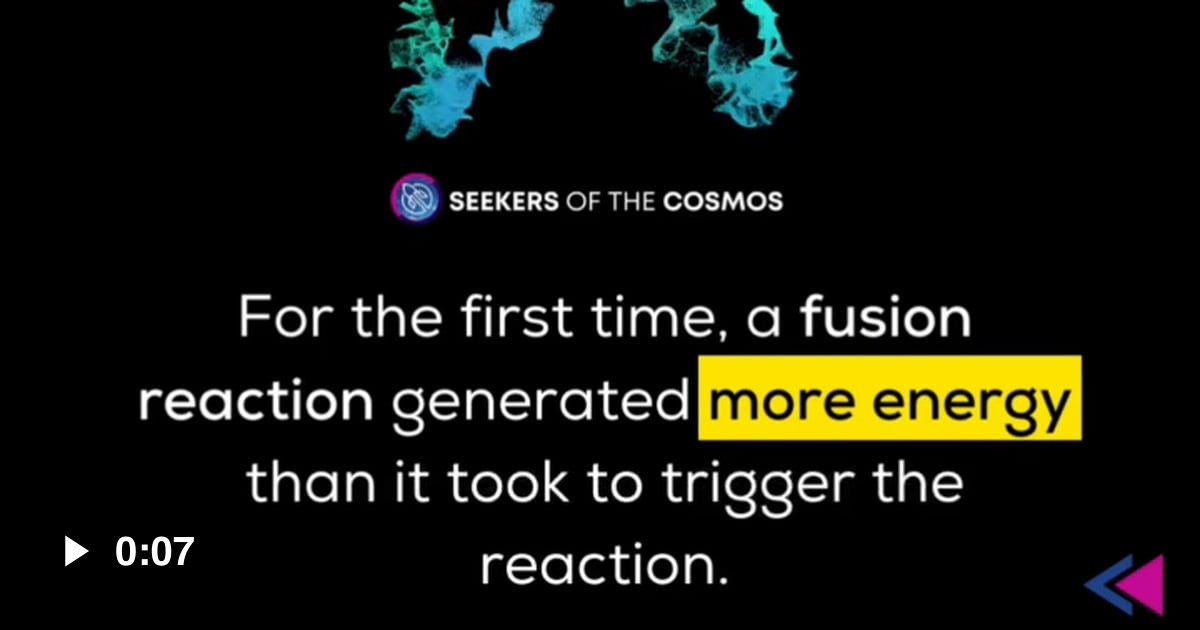 Major nuclear fusion announcement from National Ignition Facility at