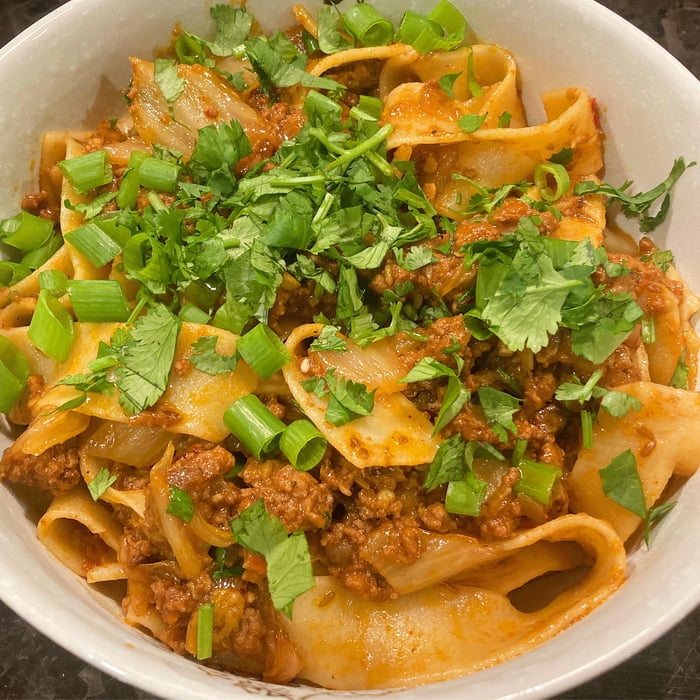 Spicy cumin lamb noodles with cabbage 9GAG