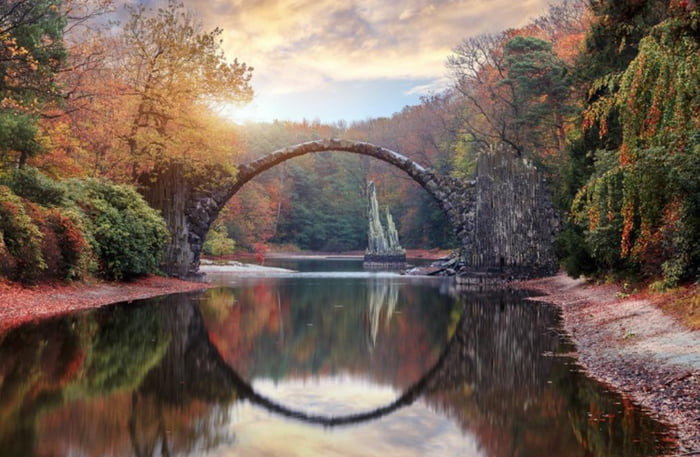 Rakotzbrücke (The Devil’s Bridge) in Gablenz, Germany. (Series 1 of 3 ...