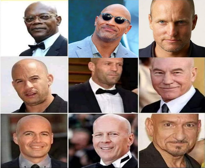 They Are Greatest Bald Actor Of All Time - 9GAG