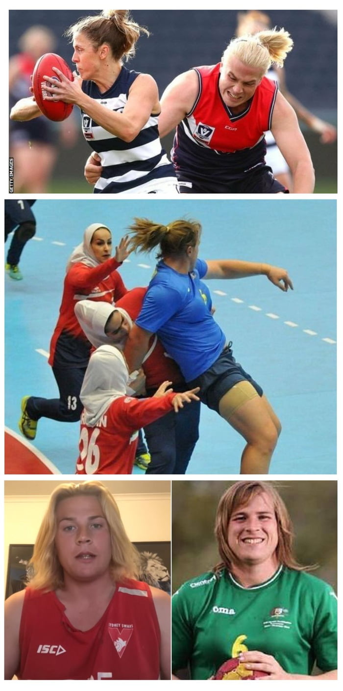 Puno gødning sød Transgender athlete Hannah Mouncey banned from playing rugby now has sights  on handball glory. - 9GAG