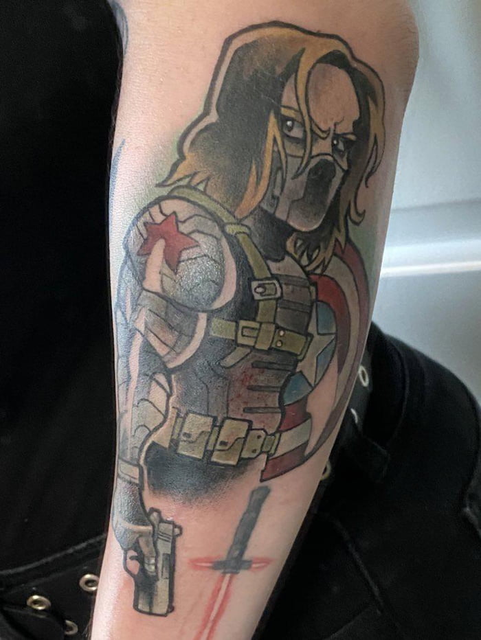Winter soldier arm  Soldier tattoo Half sleeve tattoo Marvel tattoos