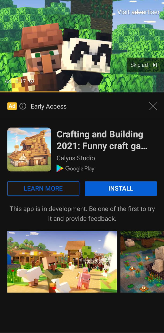 this Minecraft ripoff ad : r/badads