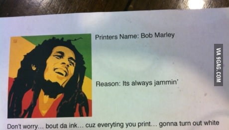 Image result for bob marley printer