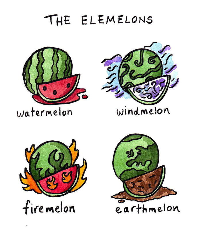Melons of all elements - 9GAG