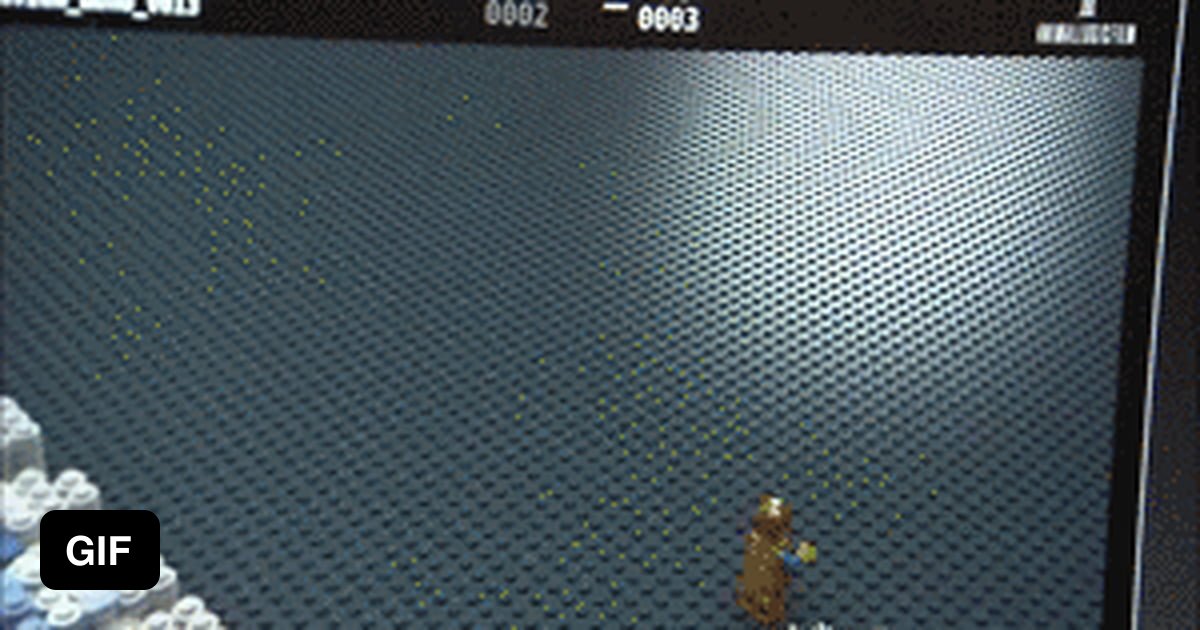 A tidal wave done with Lego - 9GAG