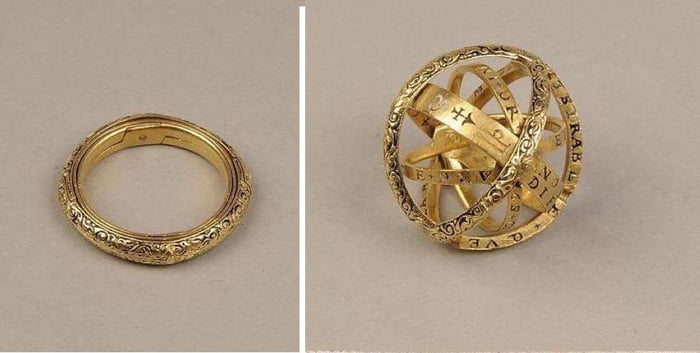 German 16th century ring that unfolds into an astronomical sphere 9GAG