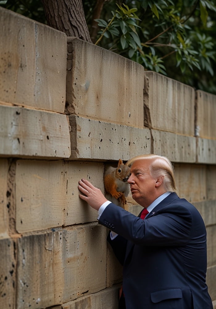 We can build that pee nut wall. The only wall in the world that allows ...