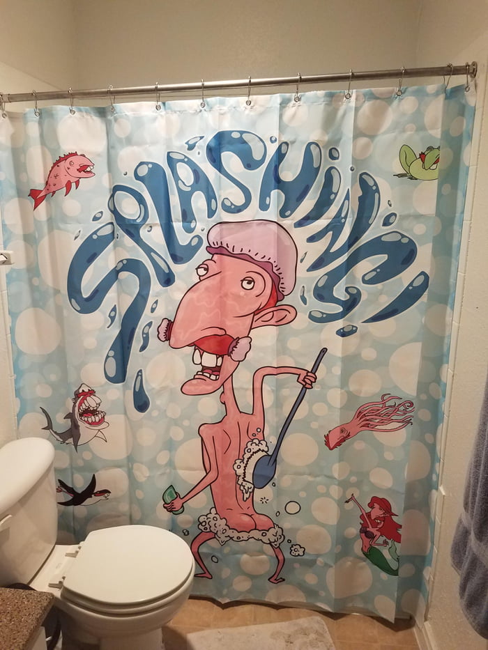 My Roommate Didn T Own A Shower Curtain So I Decided To Get Us One My Roommate Didn T Own A Shower Curtain So I Decided To Get Us One That Would Make Splash Of Difference