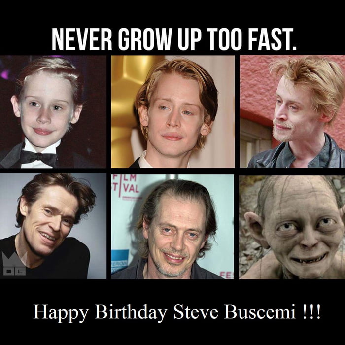 neverGrowUpTooFast happyBirthday SteveBuscemi 9GAG