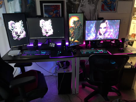 Hers And His Setup For Couple Stream All Thats Left Is Mics What