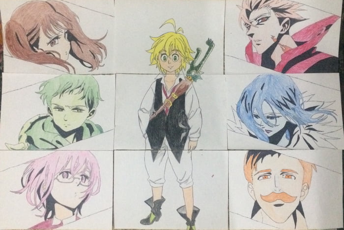 9xa4 7 Deadly Sins Drawing By Me 9gag