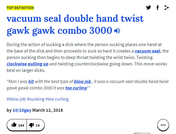 Hand vacuum gawk gawk seal combo twist 3000 double Urban Dictionary: