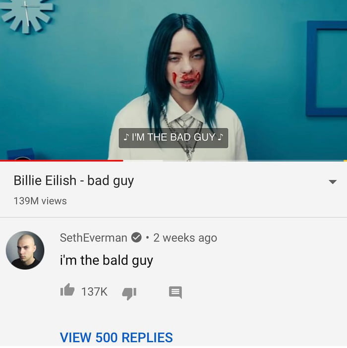 The bald guy is back - Funny.