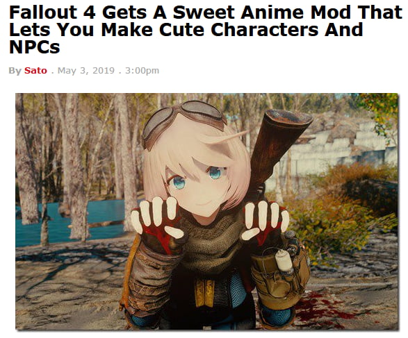 fallout 4 anime mod fallout 4 anime mod