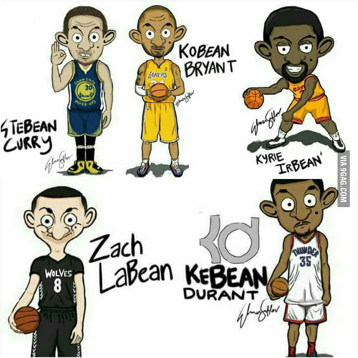 Mr. Bean in the form of basketball players 9GAG