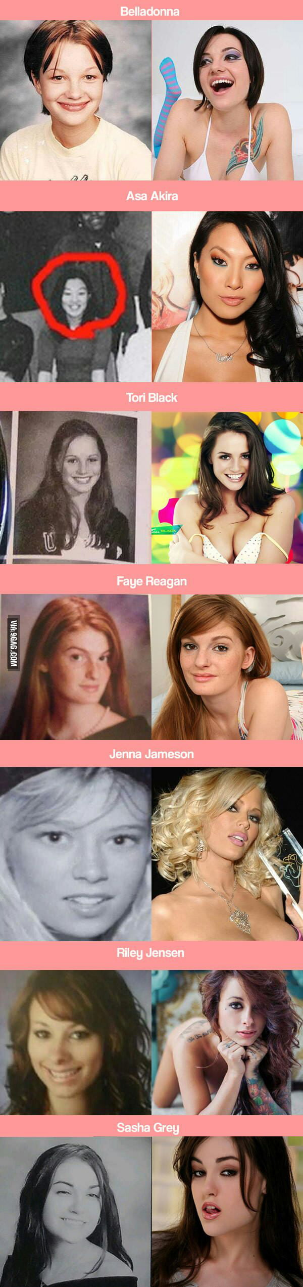 How Pornstars Looked When They Were Young And How They Look Now 9gag 