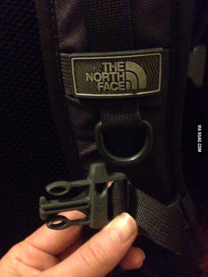 north face backpack with whistle