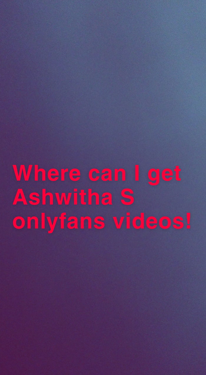 Onlyfans ashwitha s Ashwitha S