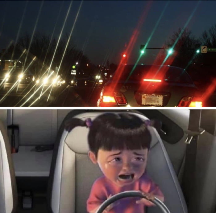 Me Driving At Night With Astigmatism 9GAG