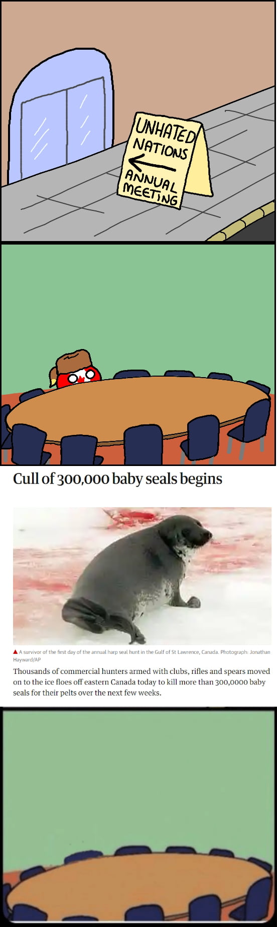 Clubbing baby seals... Canada why? 9GAG