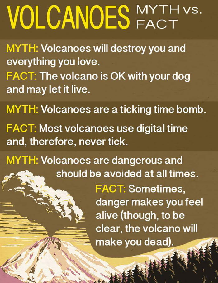 Volcanoes Myth Vs. Fact - 9GAG