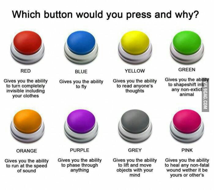 One button hanging on - 9GAG