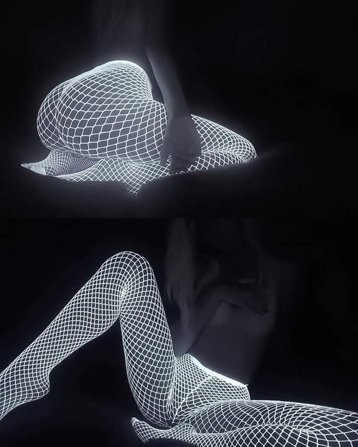 Glow In The Dark Fishnet Stockings