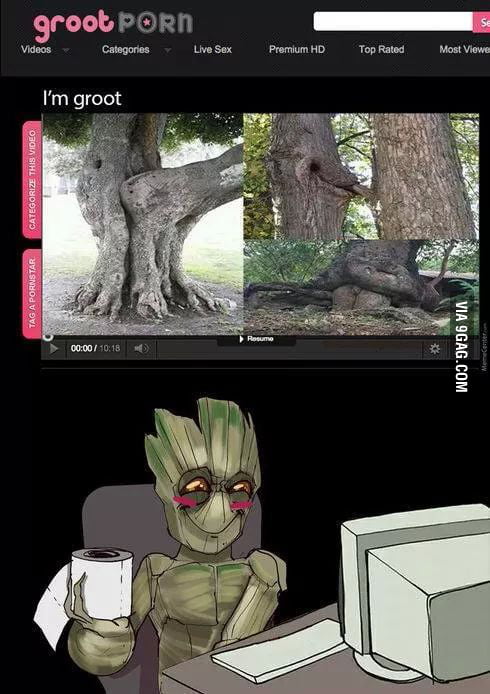 Groot Porn Gag