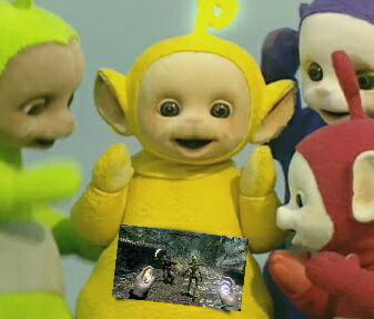Leaked footage of skyrim released for the teletubbies - 9GAG