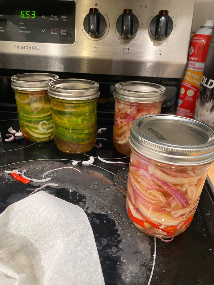 First try at pickles with veggies from the first garden I’ve ever had