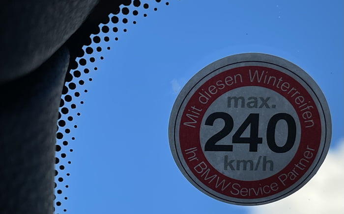 In Germany, a sticker like this is required if VMax of your winter ...