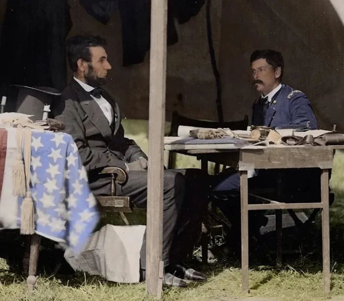 Colorized Photo Of Abraham Lincoln At Antietam Gag