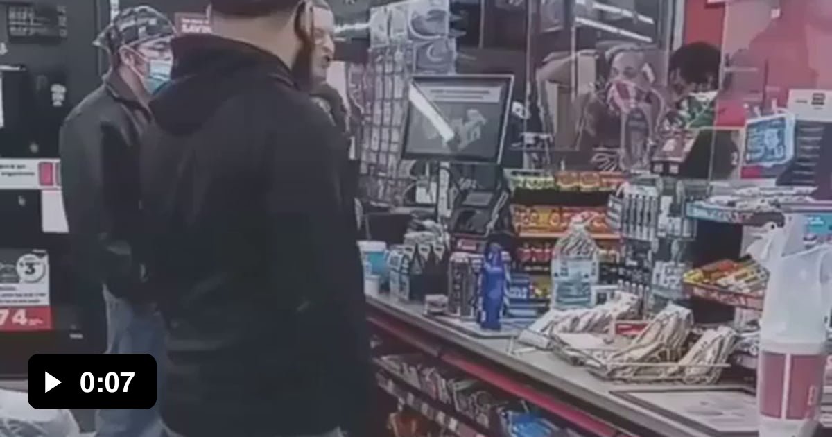 Guy Yells At Shopkeeper Attempts To Kick Guys Soda And Gets B Tch