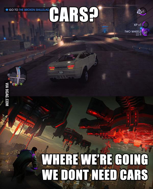 Cars in Saints Row IV - 9GAG